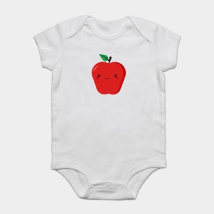 Cute Kawaii Red Apple Baby Bodysuit